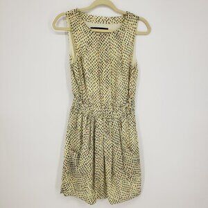 3/$25 548 Patterson J Kincaid Mini Dress XS Abstract Dot Metallic Cocktail Party